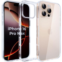 (iPhone 16 Pro Max (6.9 inch)) For iPhone 17 Pro Max Case Silicone Gel Protective Slim Bumper Soft Phone Cover - Crystal Clear Transparent (iPhone 17 Pro Max 6.9 inch 2025)