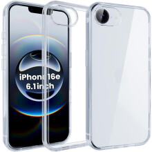 (iPhone 16e (6.1 inch)) For iPhone 17 Pro Max Case Silicone Gel Protective Slim Bumper Soft Phone Cover - Crystal Clear Transparent (iPhone 17 Pro Max 6.9 inch 2025)