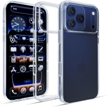 (iPhone 17 Pro (6.3 inch)) For iPhone 17 Pro Max Case Silicone Gel Protective Slim Bumper Soft Phone Cover - Crystal Clear Transparent (iPhone 17 Pro Max 6.9 inch 2025)