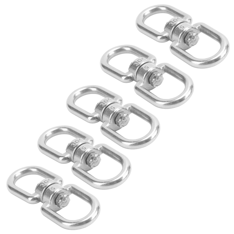 M5 Eye To Eye Swivel Hooks Double Ended 304 Stainless Steel Set Of 5 7601340615362