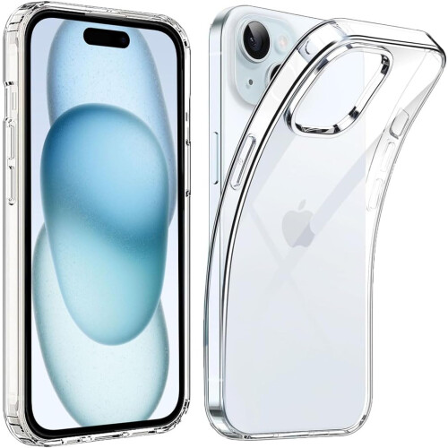 (iPhone 15) Case For iPhone 17 Pro Max, Clear Thin Transparent Silicone Gel Cover Case for iPhone 17 Pro Max (CLEAR)