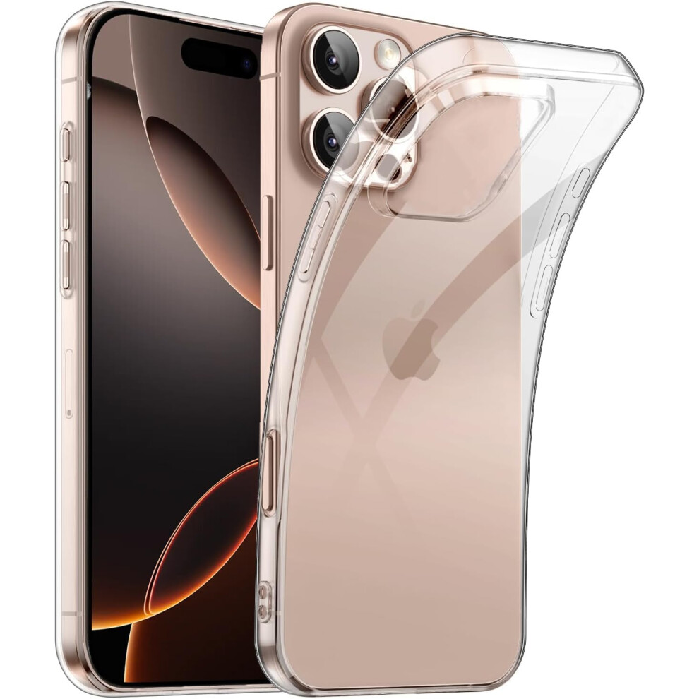 (Iphone 16) Case For Iphone 17 Pro Max, Clear Thin Transparent Silicone Gel Cover Case For Iphone 17 Pro Max (Clear) Multicoloured 4761049014125