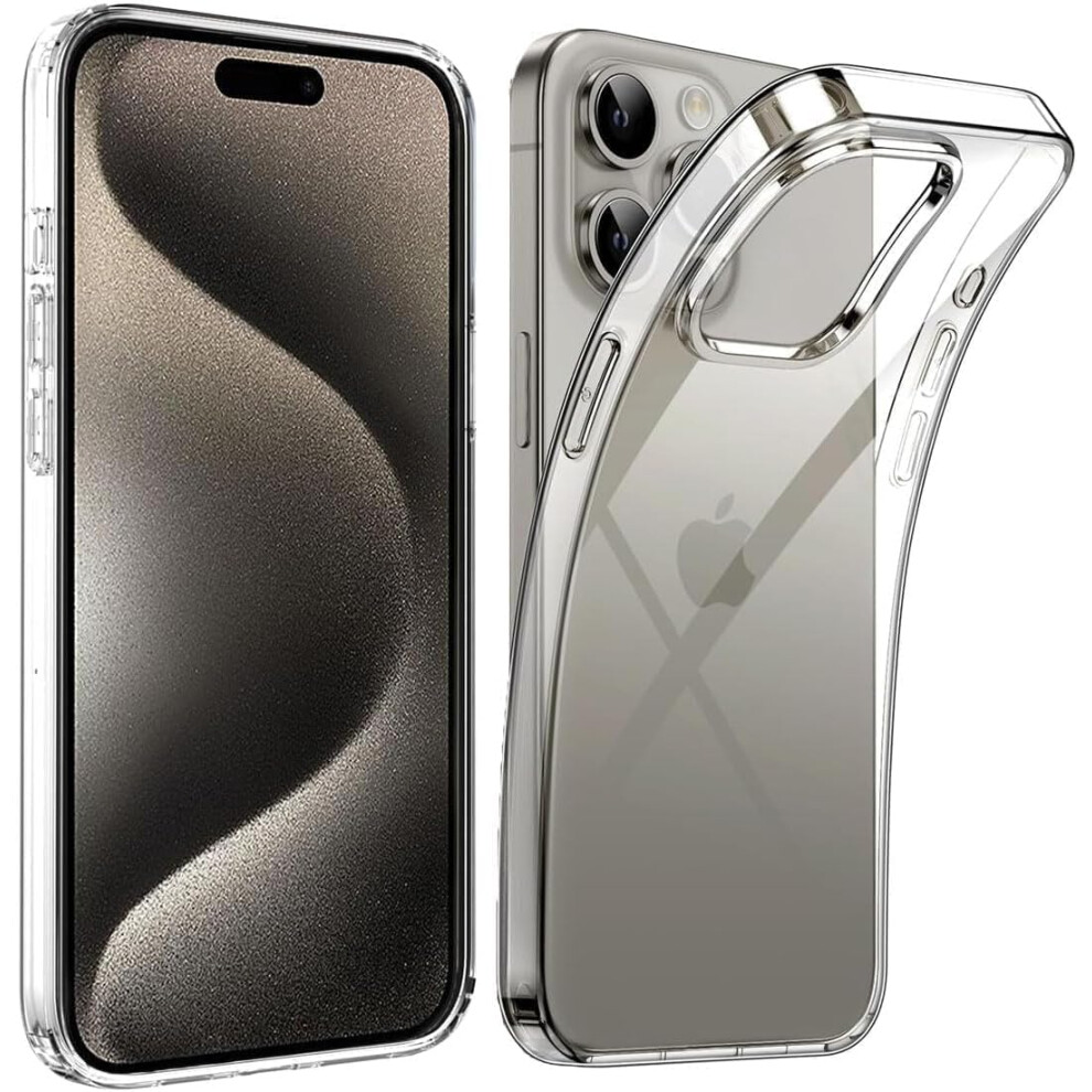(Iphone 15 Pro) Case For Iphone 17 Pro Max, Clear Thin Transparent Silicone Gel Cover Case For Iphone 17 Pro Max (Clear) Multicoloured 4761049014101