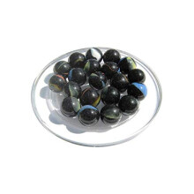 25 Giraffe Black Glass Marbles 16mm - Colorful Play Marbles for Kids and Collectors