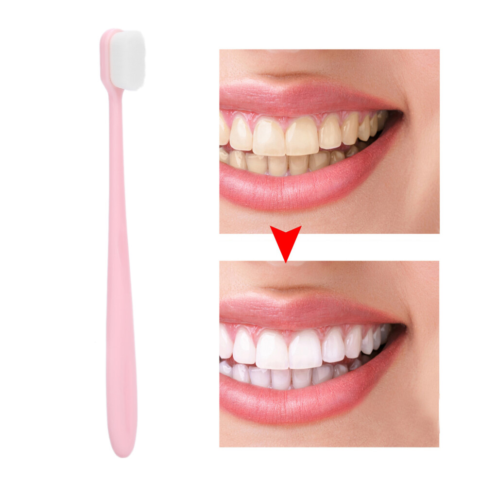Pink Ultra Soft Bristled Whitening Toothbrush For Adults & Kids,