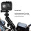 Motorcycle Handlebar Camera Mount 360 Mirror Bracket Metal Black 8