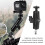 Motorcycle Handlebar Camera Mount 360 Mirror Bracket Metal Black 6