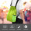Waterproof Fluorescent Green Polyester Drawstring Travel Storage Bag 41x34x13cm 3