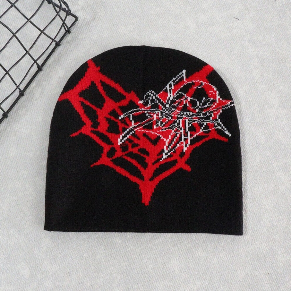 (Black) Shape Spider Heart Web Pattern Knitted Cap Winter Warm Casual Gift Fashionable-image-OPC-PJKSFJK-NEW