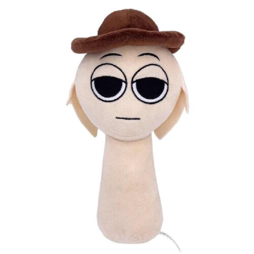 (Beige) Sprunki Incredibox Plush Toy Cartoon Stuffed Doll Game Decoration Peripherals