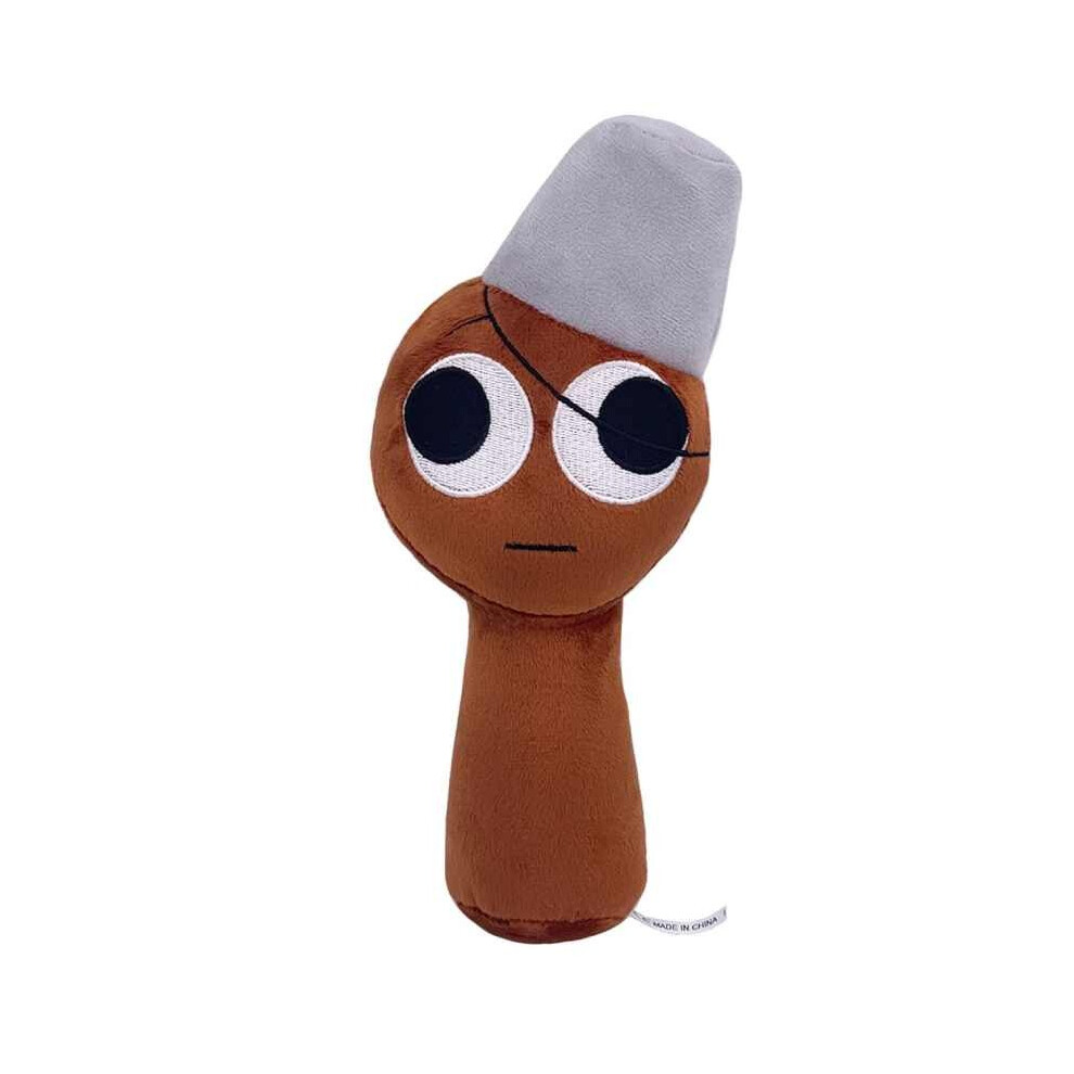 (Brown) Sprunki Incredibox Plush Toy Cartoon Stuffed Doll Game Decoration Peripherals Brown