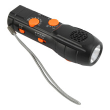 Schwarzes kleines Handkurbelradio 1200mAh Taschenlampe