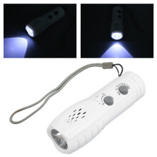 Radio de manivela blanco con linterna 14500 500mAh