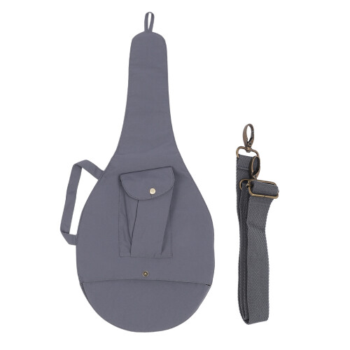 Unisex Canvas Tennis Racket Cover with Adjustable Shoulder Strap Grey 1