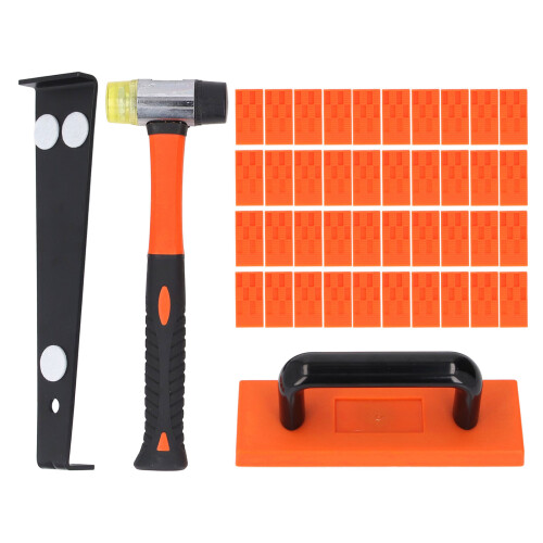 Complete 43Pcs Laminate Floor Install Kit with Soft Mallet & Bar 2