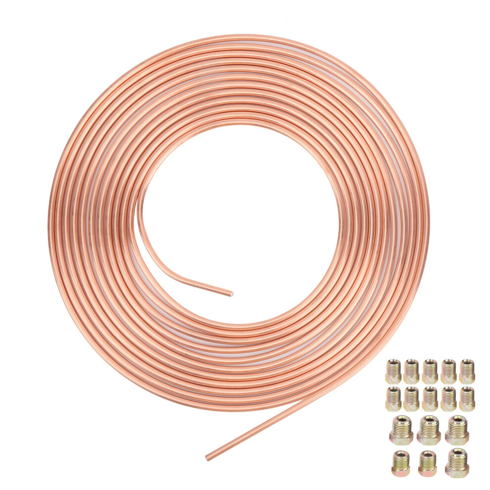 3/16In Od 25Ft Copper Nickel Brake Line Tubing Kit 9121376571428