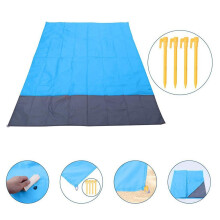 Tapis de plage PM-OW, Capacité 4 personnes, Taille 200x200 cm, Bleu