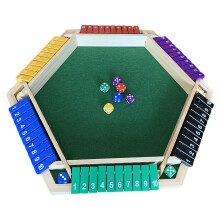 Club Würfelspiel - Family Board Game, Travel-Friendly Wooden Dice Game for Kids and Adults, 6 Color Math Strategy Fun