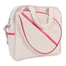 Large Capacity White Oxford Fabric Badminton Racket Shoulder Bag with Dry Wet Separation