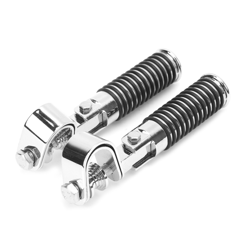 Pair Of Motorcycle Foot Pegs Clamp Footrest Mount 9121376572043