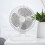 Mini Desktop Fan D77 5000mAh Silver Oscillating USB Rechargeable Cooler 15