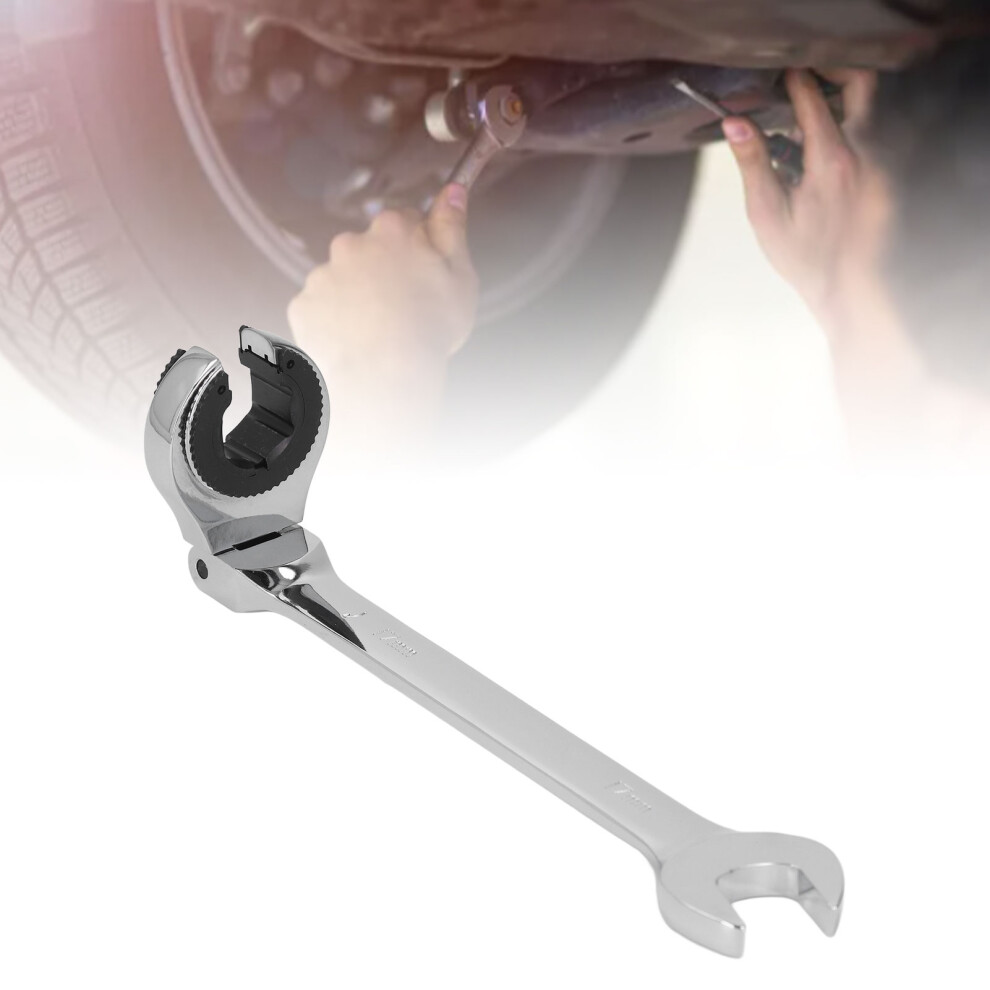 17Mm 8.5In Ratcheting Open End Wrench Crv Steel Adjustable Dual Use Tool 8401340632623