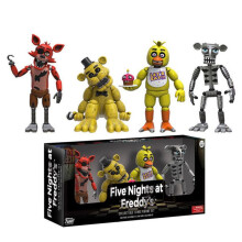 (Freddy's)4 pezzi Fnaf Five Nights At Freddy's simulatore pizza 4 cm action figure giocattolo gioco