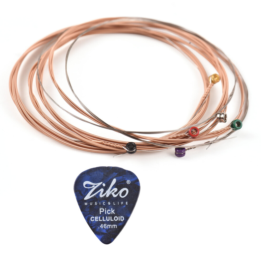 Ziko 1 Set of 6 Acoustic Guitar Strings Acoustic
