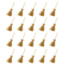 20Pcs Miniature Artificial Mini Straw Brooms Witches Decor Toy