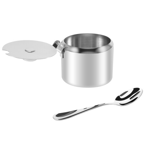 Stainless Steel with Lid and Spoon Seasoning Jar Container 1