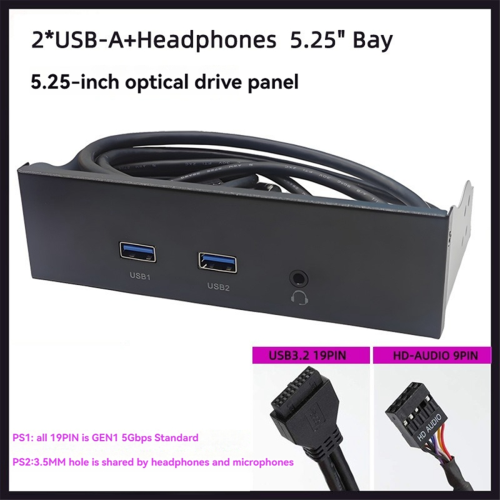 USB3.2 GEN1 Floppy Drive Slot HD-AUDIO Audio Front Panel 1