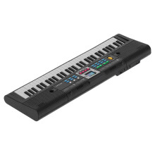 Black 61-Key Electric Piano with Mic Ideal for Beginner Musicians