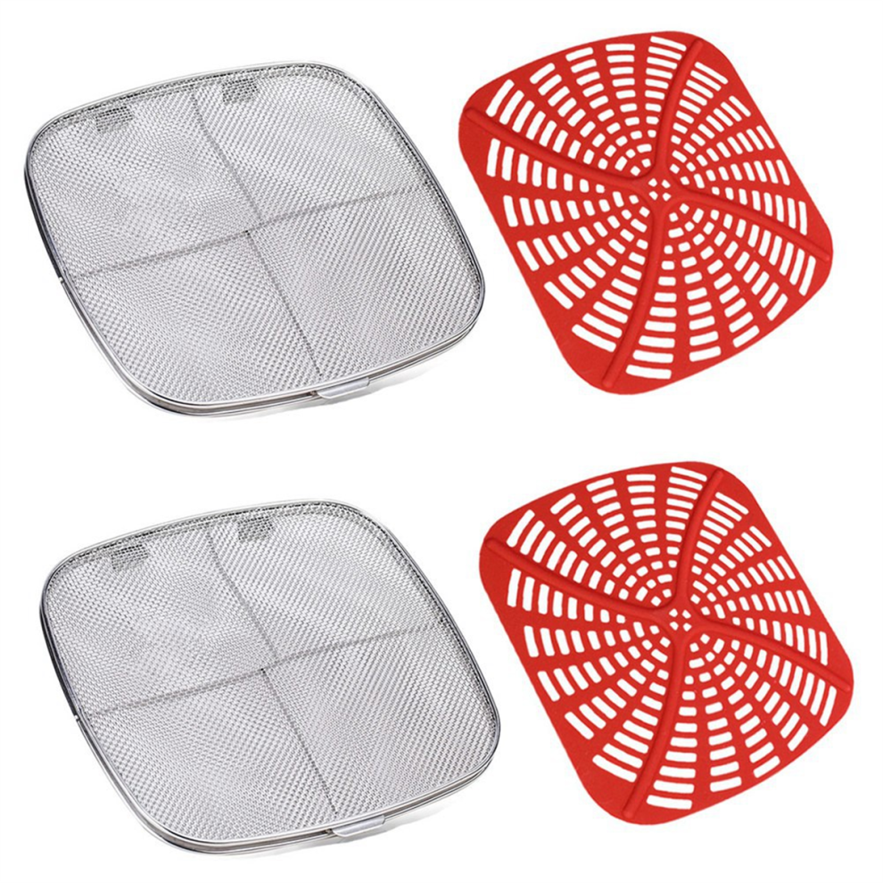 Anti-Splatter Screen Gasket for Air Fryer Indoor Grill,Red-image-OPC-PJKTNYX-NEW