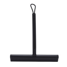 TPE PP Shower Squeegee Black with Hanging Rope & Hook for Glass & Mirror