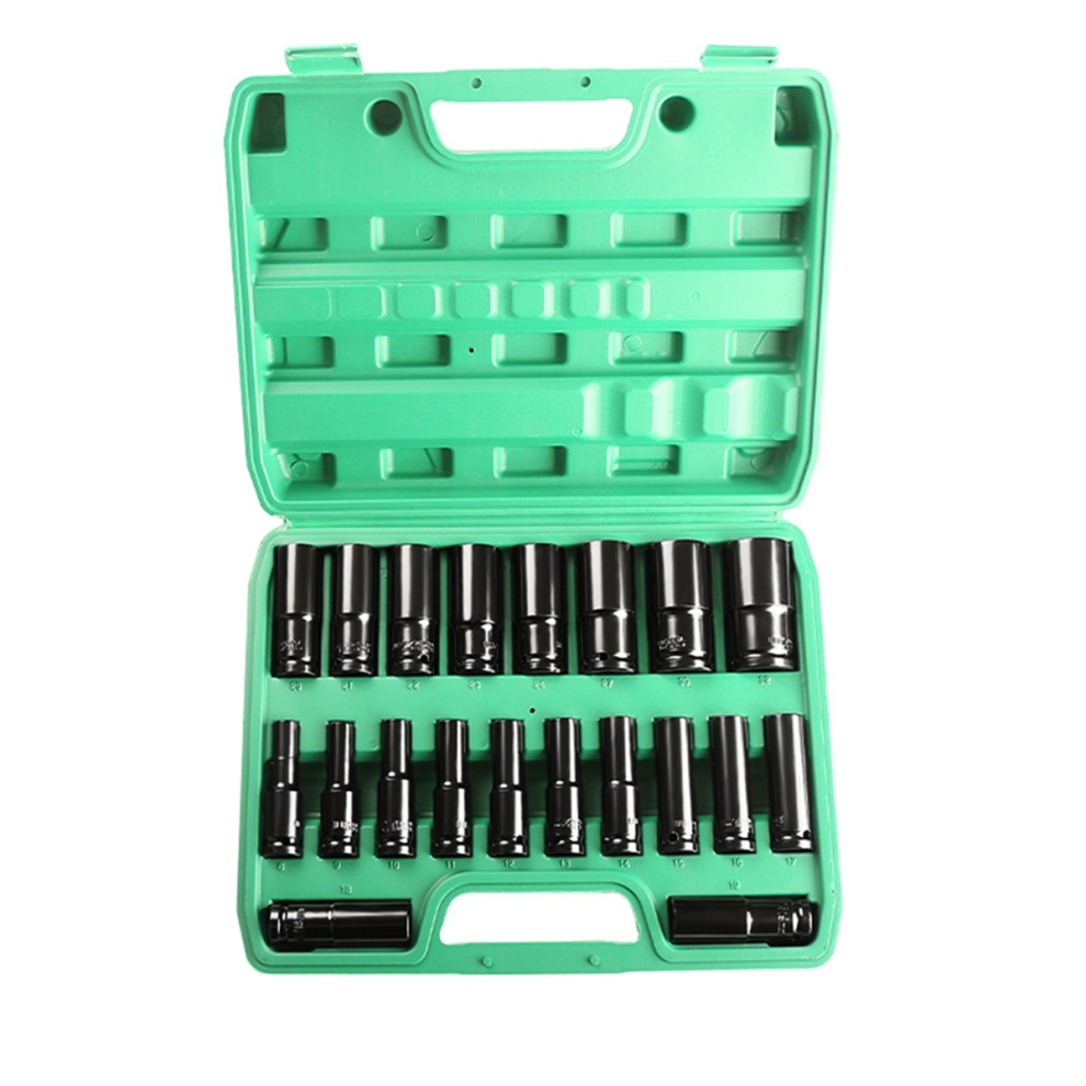 20Pcs 1/2Inch Drive Socket Set Metric Deep Socket Set 4713507942068