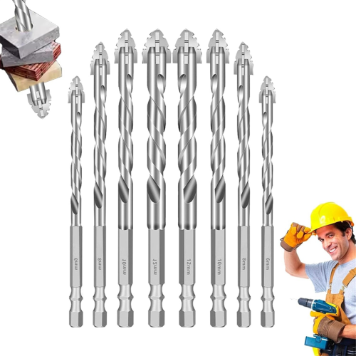 8PCS Drill Bits, Multifunctional Wear- Masonry Drill Bit 2