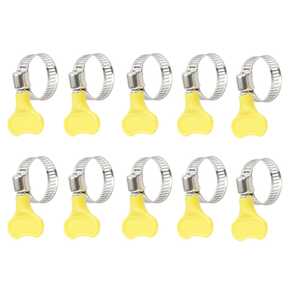 10Pcs Adjustable Butterfly Hose Clamps 32-44Mm Stainless Steel 4713507934131