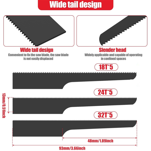 15Pcs Reciprocating Air Saw Blades Replacement, Power Cutting Tool 2