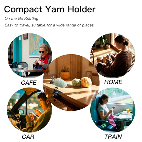 Universal Silent Yarn Clip Holder - Large Skein Accommodation L 1