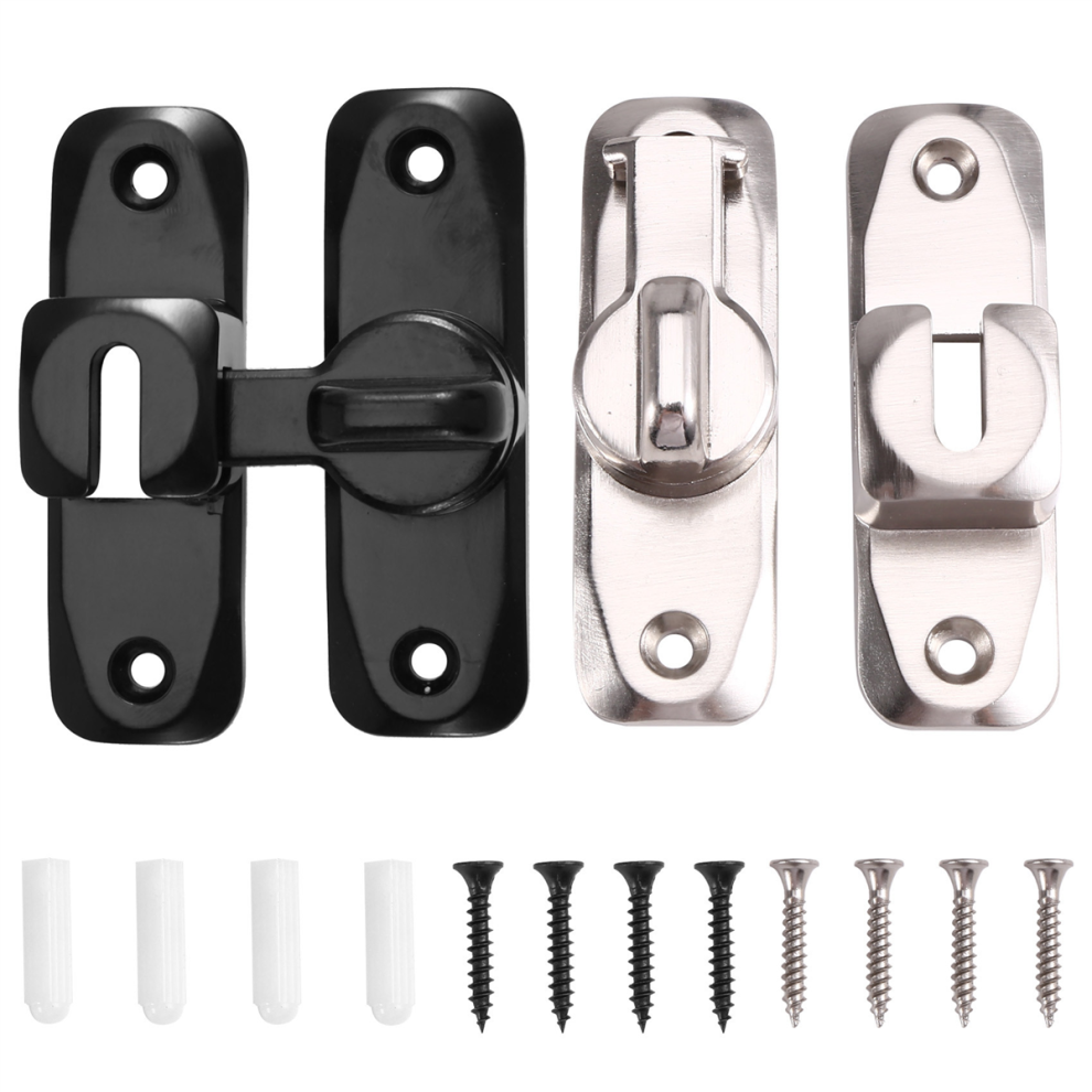 2Set 90/180 Flip Gate Latch Door Lock Anti-Theft Buckle Latch 4713507944666