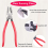 Glass Cutting Tool Set Kit, Wheeled Glass Tile Nippers Set 7