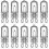 (25W) G9 halogen lamps 60W, 230V, 10 Pack 60W 1