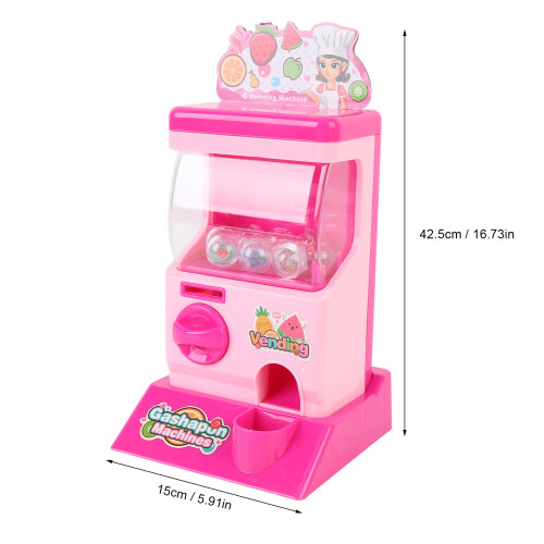 Miniature Capsule Vending Machine Toy, Plastic, 42.5x15cm, Pink 1