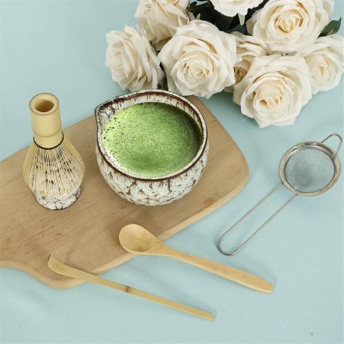 6 Pcs Matcha Whisk Set Elegant Matcha Set Japanese Tea Cup Set 1
