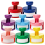 8 Colors Flat Top-Ink Blending Brushes, Craft Ink Blender Brushes Set 1
