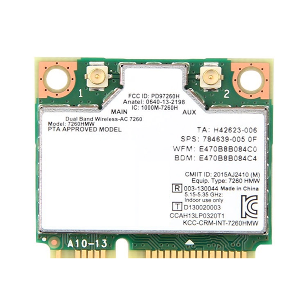 Ac7260 Wifi5 Card 2.4G/5G Dual-Band 1200M Ac7260 Wireless Wifi Card 4712829507047