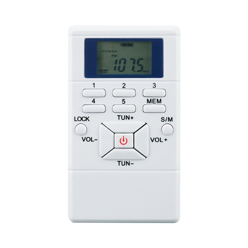Stereo Fm Radio 1.2 Inch Digital Clock Receiver Radio Earphone White 4712829514298