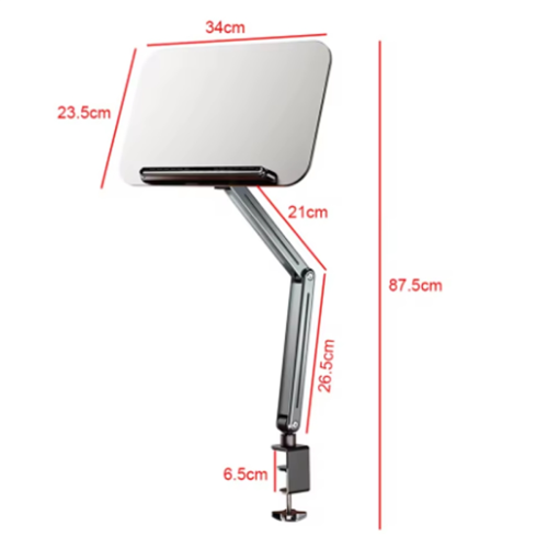 Desk Clamp Book Stand Adjustable Cookbook Stand 2