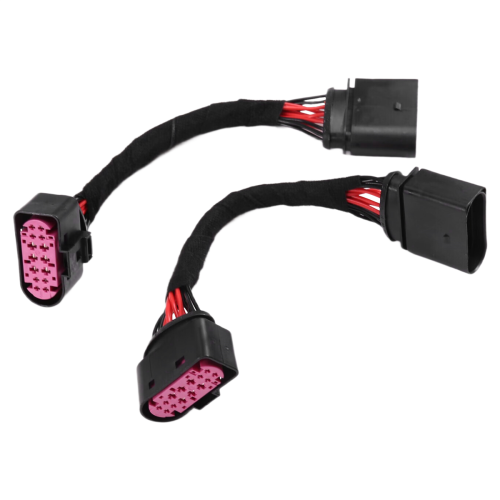 2Pcs Xenon (14 Pins) Headlights Wiring Harness Connector for 2