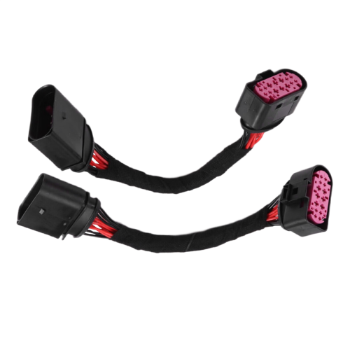 2Pcs Xenon (14 Pins) Headlights Wiring Harness Connector for 1